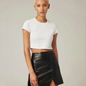 NWT New Lita by Ciara sold by Revolve.  Lamb leather mini skirt size 8